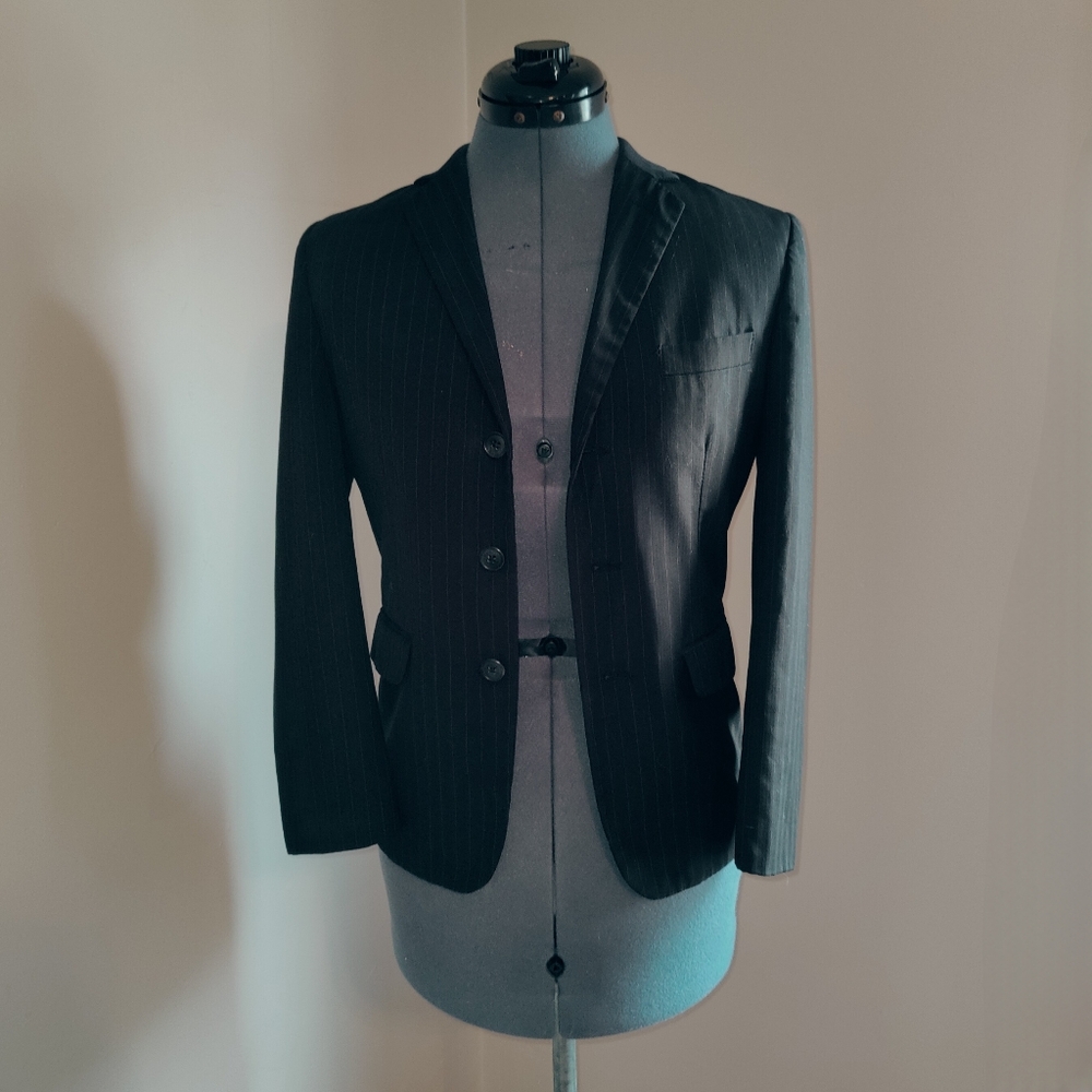 CALVIN KLEIN Black Pink Stripe Blazer